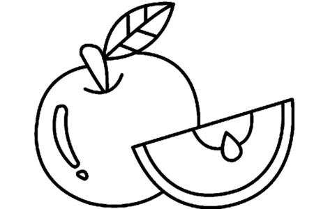 Coloriage Pomme 02 – 10doigts.fr